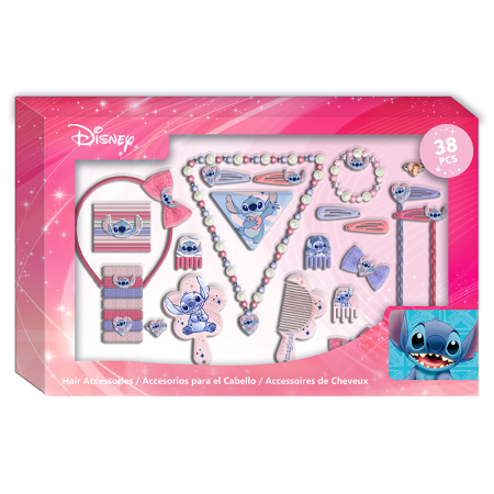 Stitch Set de 38 piezas y accesorios del pelo