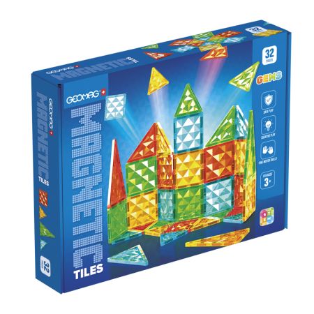Geomag Magnetics Tiles Gems 32 piezas