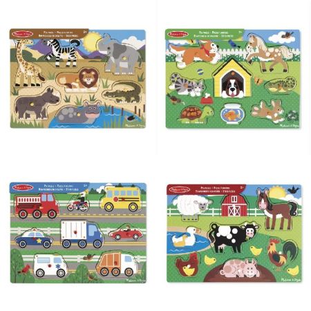 Melissa & Doug puzzles de madera
