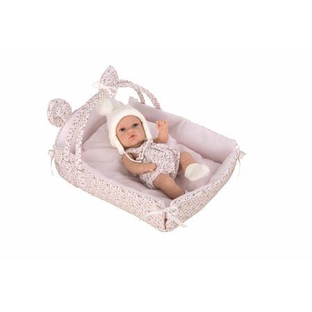 Muñca bebé Elegance 30 cm niña vinyl  con cuna