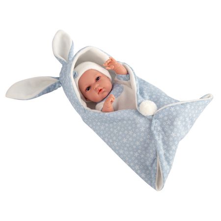 Muñeca Elegance 33 cm azul con nana