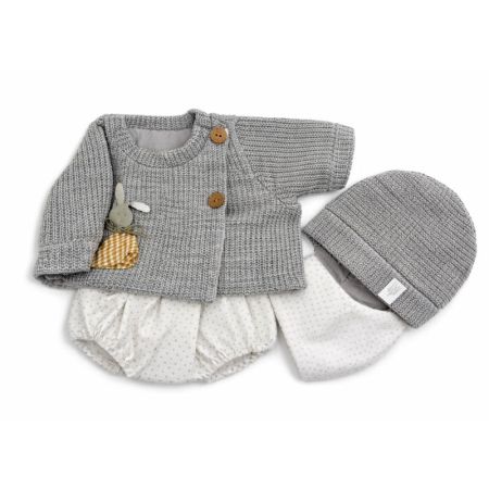 Ropa Bebé Elegance conjunto gris 45 cm