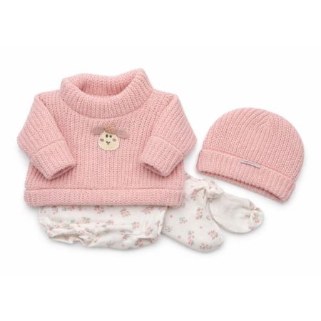 Ropa Bebé Elegance conjunto rosa oveja 45 cm