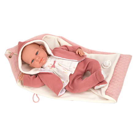 Muñeca bebé Elegance 40 cm gris mecanismo lloro