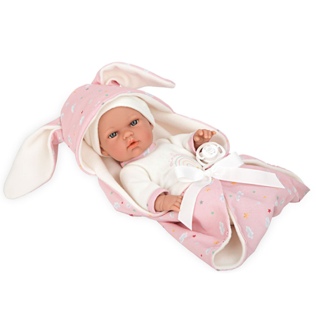 Muñeca Bebé Elegance 30cm con Nana Rosa