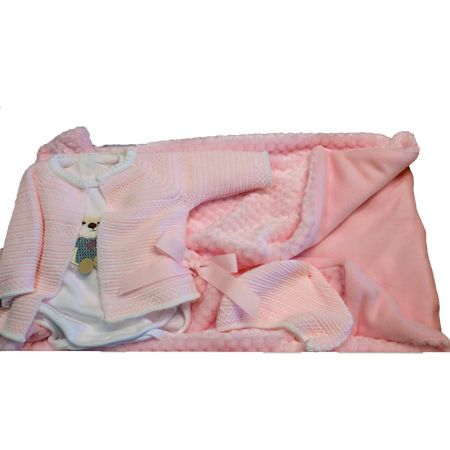 Ropa bebé reborn premium 45 cm chaqueta rosa