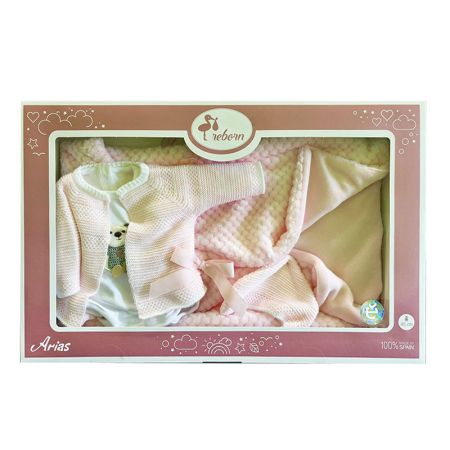Ropa bebé reborn premium 45 cm chaqueta rosa