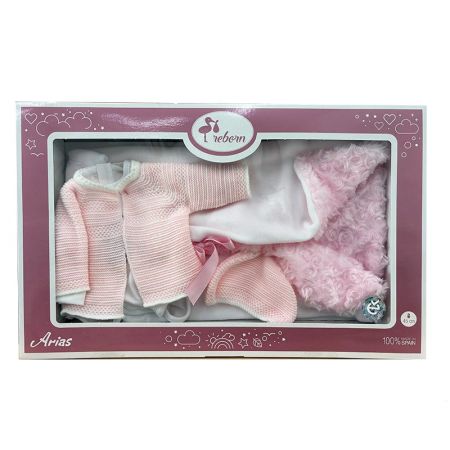 Ropa bebé reborn premium 45 cm chaqueta rosa