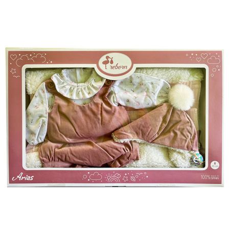 Ropa bebé reborn premium 45 cm mono con manta