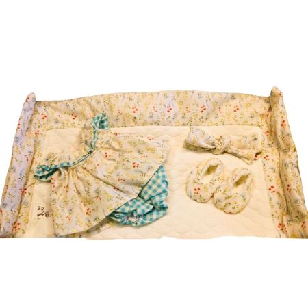 Ropa bebé reborn 40 cm vestido floral y manta