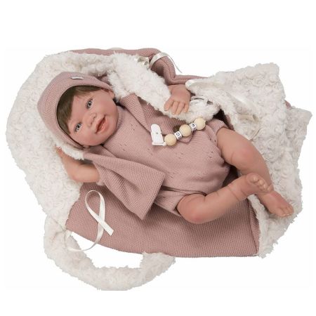 Bebé Reborn 45 cm Gimena con bolsa de bebé