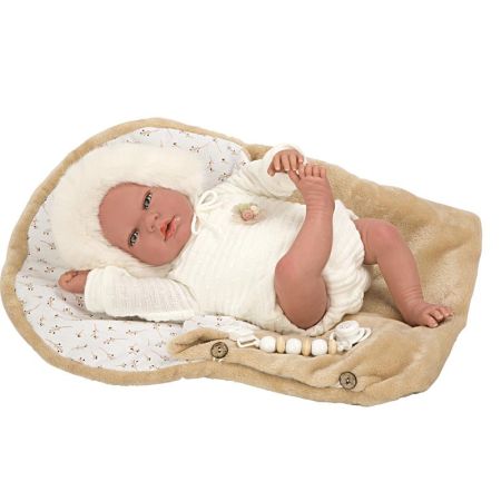 Muñeca reborn 40 cm Alejandra beige con nana