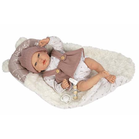 Muñeca reborn 40 cm Sandra con manta