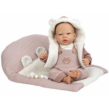 Muñeca reborn Gadea 40 cm rosa con manta