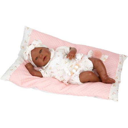 Bebé reborn 45 cm Sasha con cojín