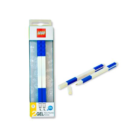Pack 2 bolígrafos gel azul Lego