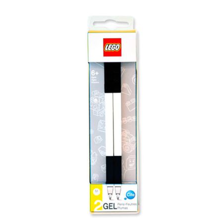 Pack 2 bolígrafos gel negro Lego