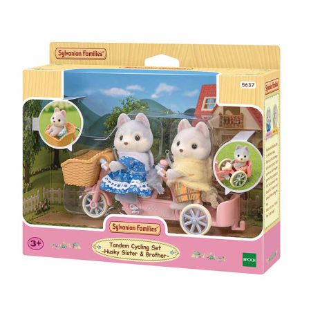 Sylvanian Families hermanos Husky en tándem