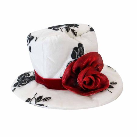 Mini sombrero blanco y negro