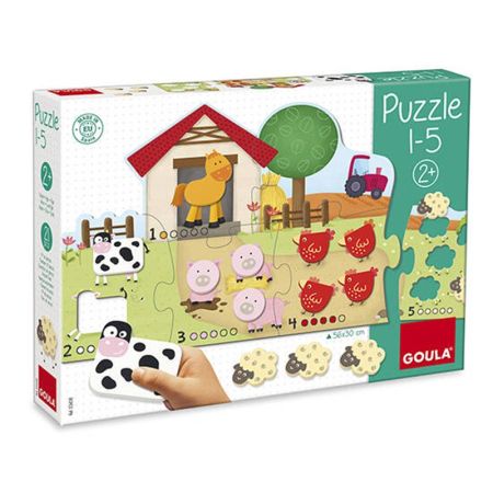 Puzzle de madera la granja del 1 al 5