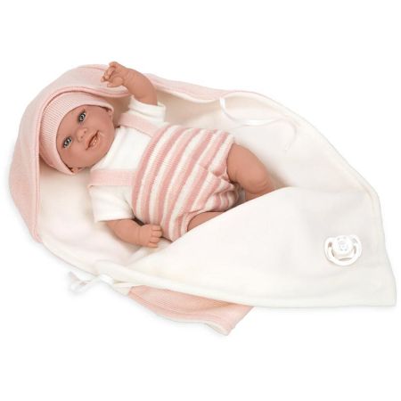 Muñeca Bebé Elegance peso 35cm con manta