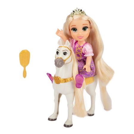 Princesas Disney muñeca Rapunzel 15 cm con Maximus