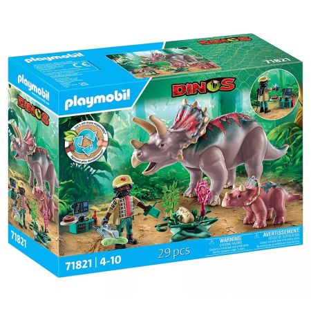 Playmobil Dinos familia de triceratops