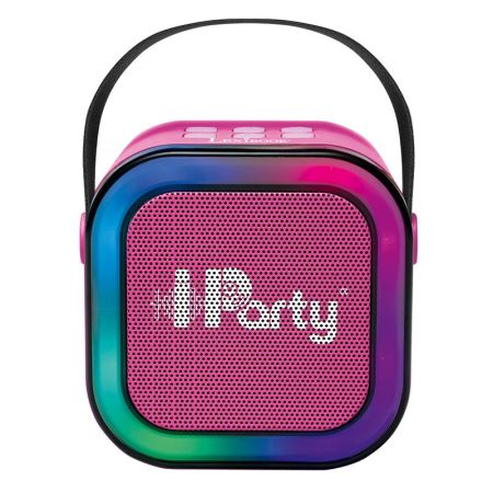 Altavoz Karaoke con dos micros rosa