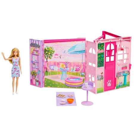 Barbie casa de escapadas con muñeca