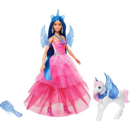 Barbie muñeca un toque de magia hadacornio zafiro
