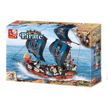 Barco pirata azul y negro 512 pcs