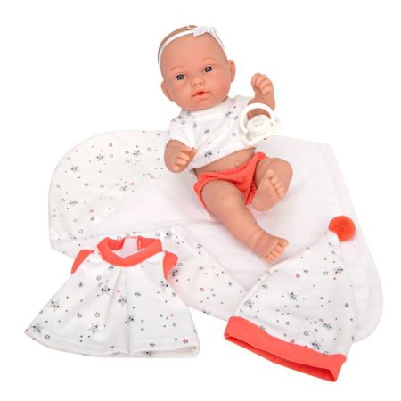 Muñeca Bebé Elegance 26 cm pillines rosa