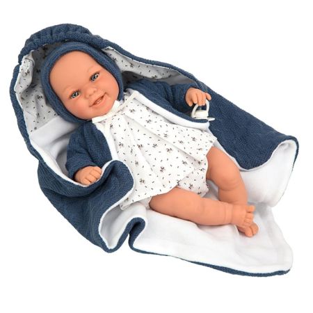 Bebé Elegance 35 cm Babyto azul manta y peso