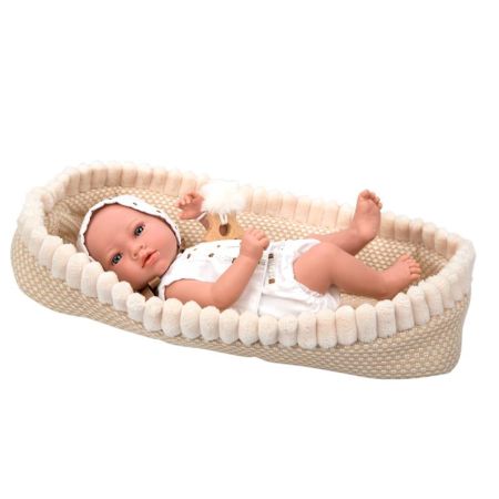 Muñeca bebé Elegance 38 cm Aria capazo y peso real