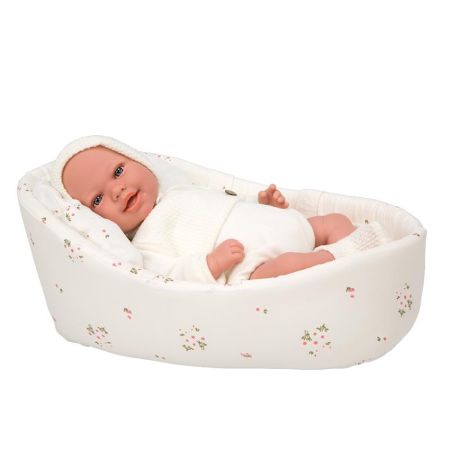Muñeca bebé Elegance 45 cm Adi capazo y peso real