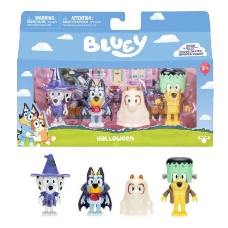 Bluey pack 4 figuras Halloween