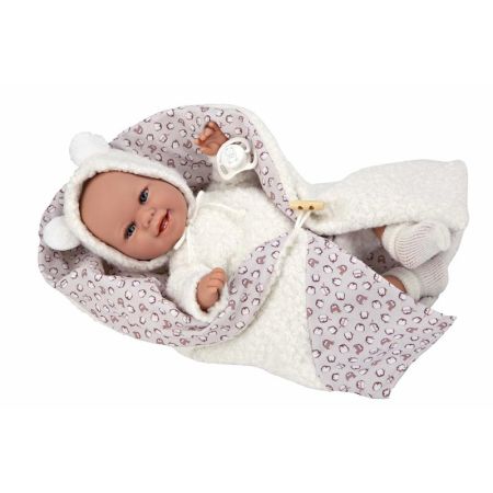 Muñeca bebé Elecange Babyto blanco 35 cm con manta