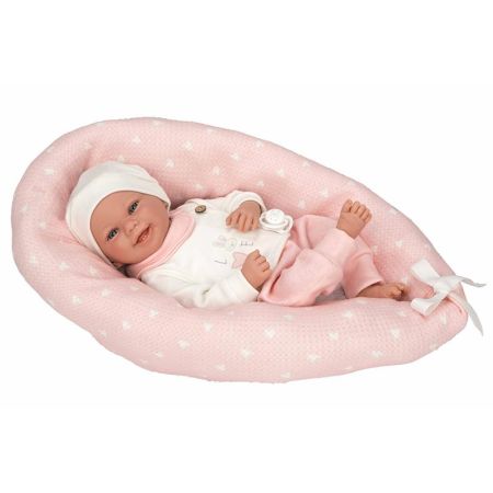 Muñeca bebé Elegance Colin 40 cm cojín lactancia