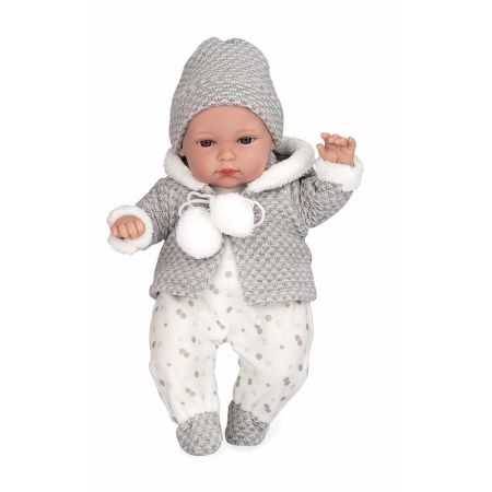 Muñeca bebé Elegance Erea 33 cm gris con lloro