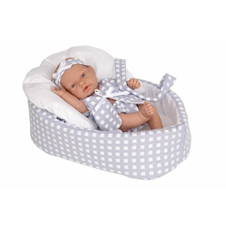 Muñeca bebé Elegance pillines 26 cm con capazo