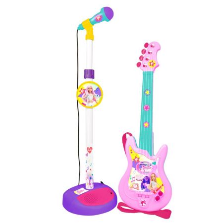Conjunto guitarra y micro Barbie