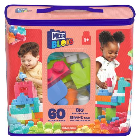 MEGA BLOKS Bolsa 60 Pieças Rosa