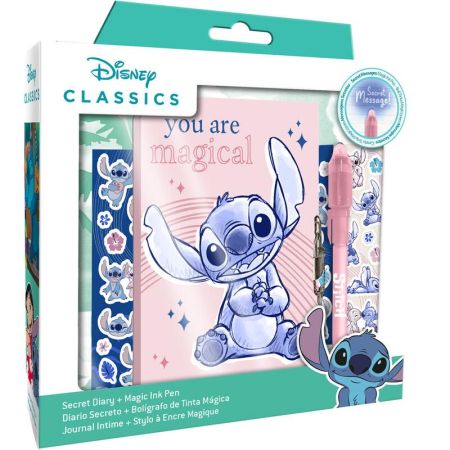 Diario con bolígrafo mágico Stitch