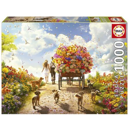 Educa puzzle 1000  carro de flores