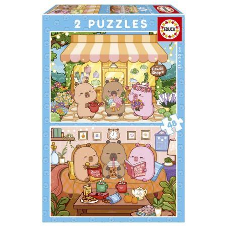 Educa puzzle 2x48 Capybaras capyfun