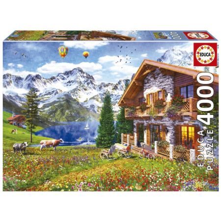 Educa puzzle 4000 hogar en los Alpes