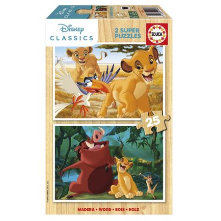 Educa puzzle madera 2x25 el rey león