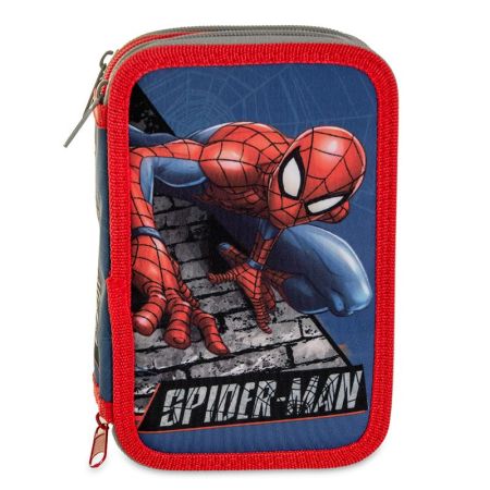 Estuche 2 cremalleras Spiderman