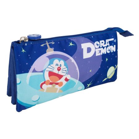 Estuche escolar triple Doraemon Space 11x23x5 cm