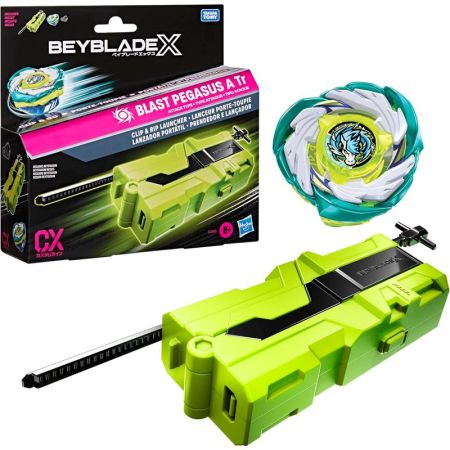 Beyblade X set lanzador portátil verde